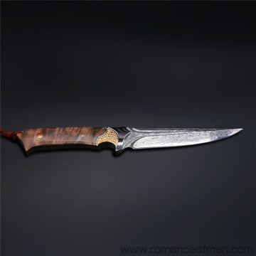 The fox damascus fixed blade knife 26CM-Romance of Men